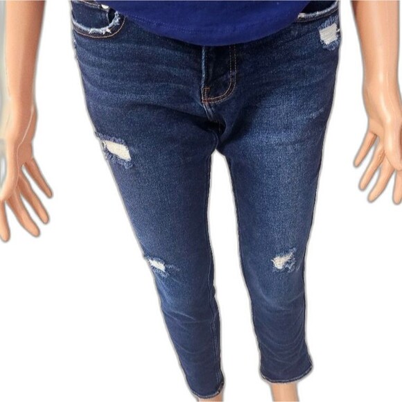 Hollister Skinny Women's Blue Distressed Jeans - Picture 7 of 9